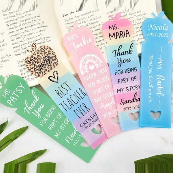 Teacher Gift, Gift for Teachers, Personalized Bookmark, Thank You Bookmark