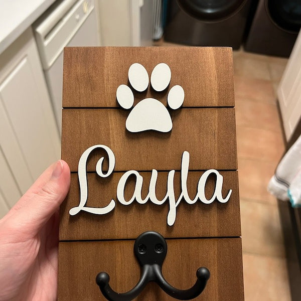 Personalized Pet Leash Holder, Custom Pet leash holder, Pet Sign, Dog Sign