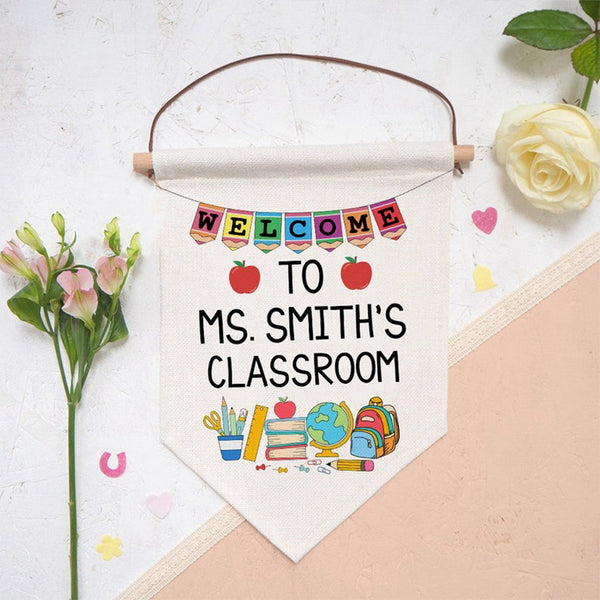 Personalized classroom banner, teacher banner, thank you gift for teacher, end of term, Christmas