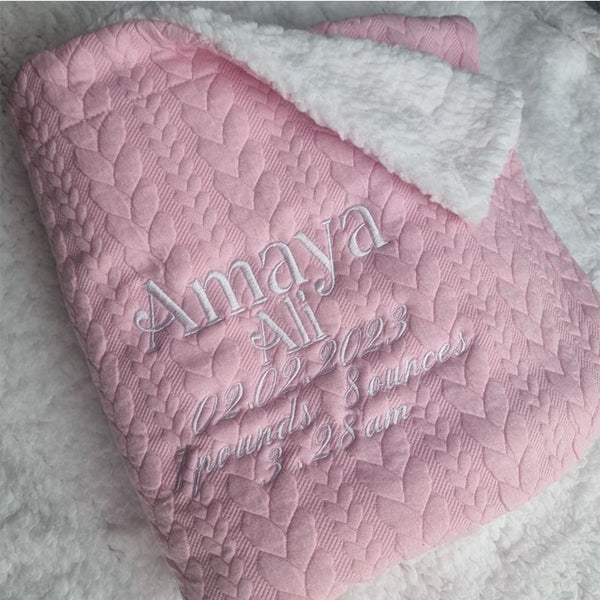 Personalised Baby/Toddler Cable Knit Blanket