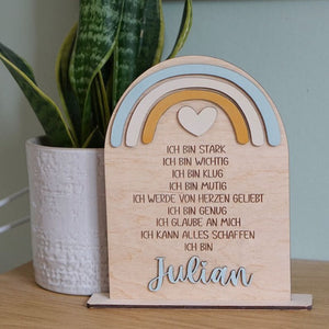 School Child 2023 Gift Personalized Wood / Affirmation Encouragement Gift Children Birthday