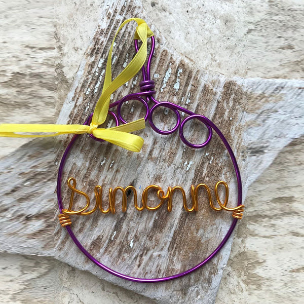 Wire Ornament,Custom Personalized Ornament, Name Ornament, Christmas Ornament