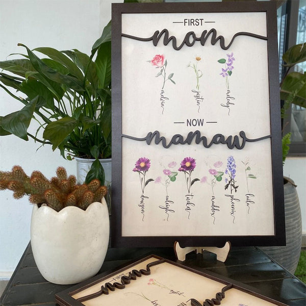 Personalized Birth Month Flowers, Mothers Day Gifts