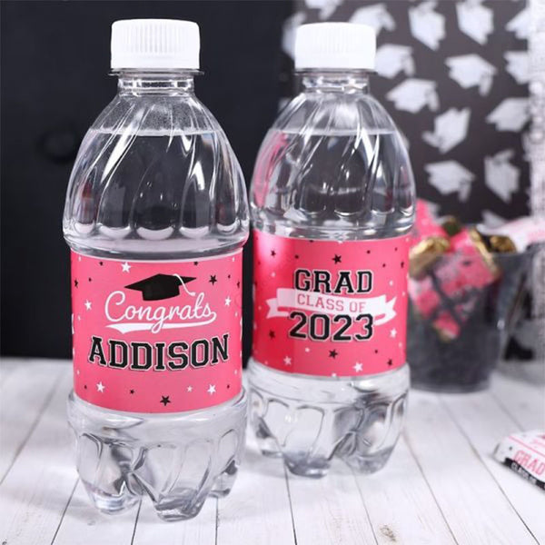 Graduation Water Bottle Labels Personalized Graduation Party Decorations