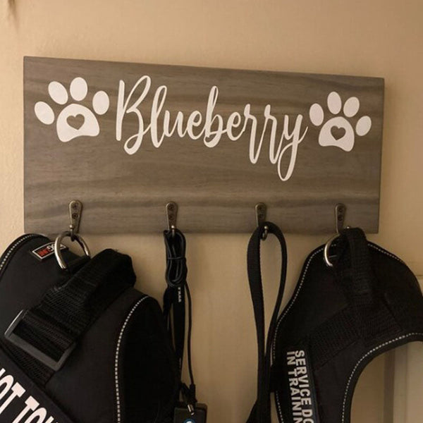 Personalized Dog Leash Holder For Wall