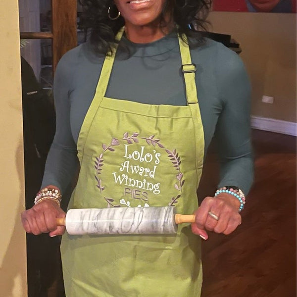 Customizable embroidered apron Personalized name