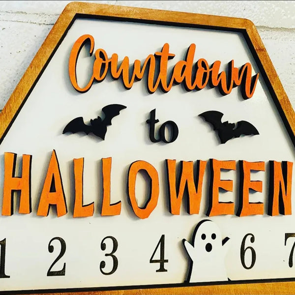 Halloween Countdown Wooden Calendar