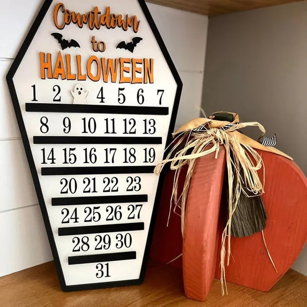 Halloween Countdown Wooden Calendar