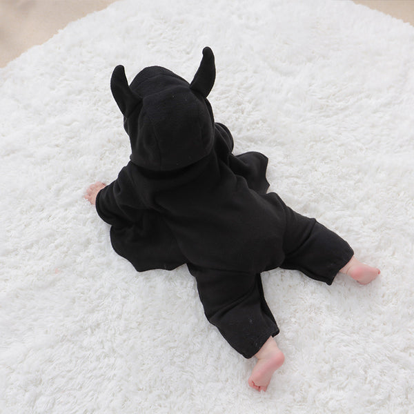 Halloween bat outfit hooded fart clothing little devil shape baby conjoined baby clothes