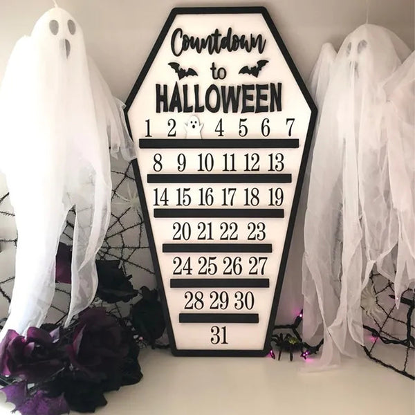 Halloween Countdown Wooden Calendar