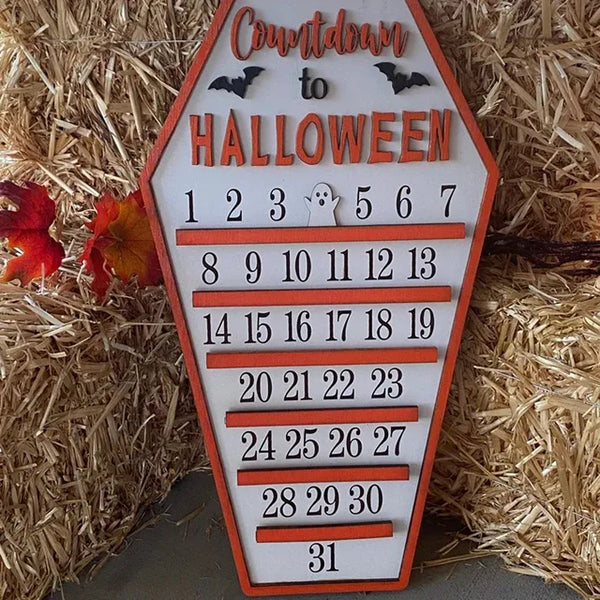 Halloween Countdown Wooden Calendar