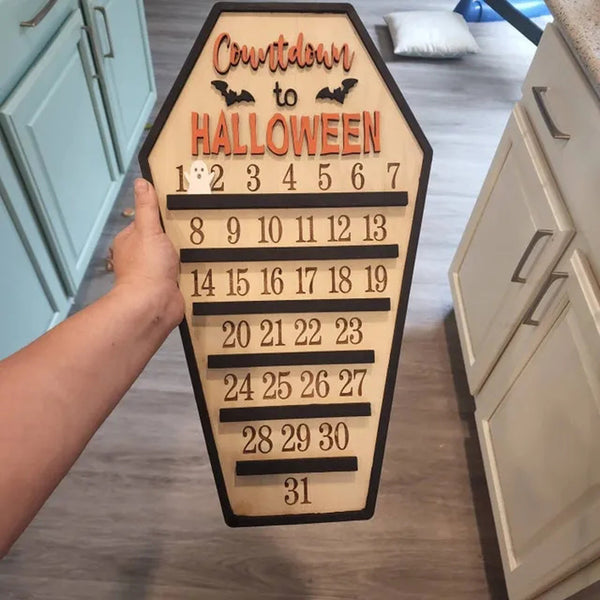 Halloween Countdown Wooden Calendar