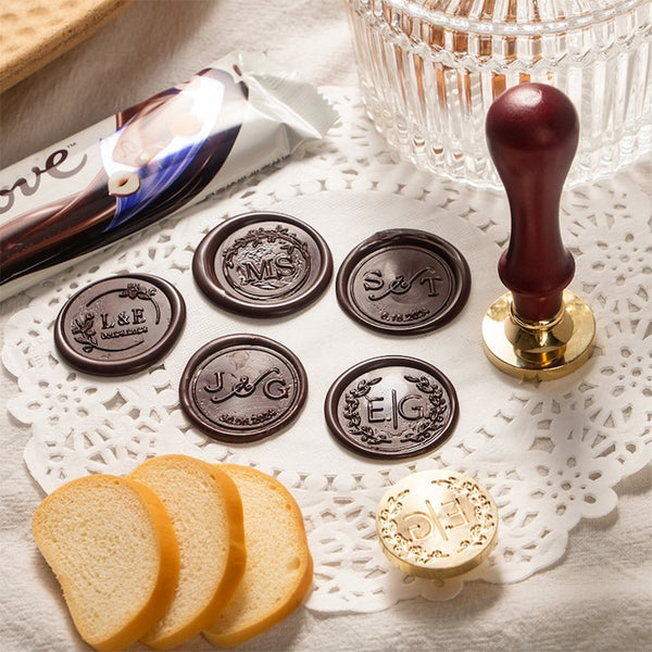 Custom wax seal stamp kit for wedding invitation / Personalized wax stamp kit