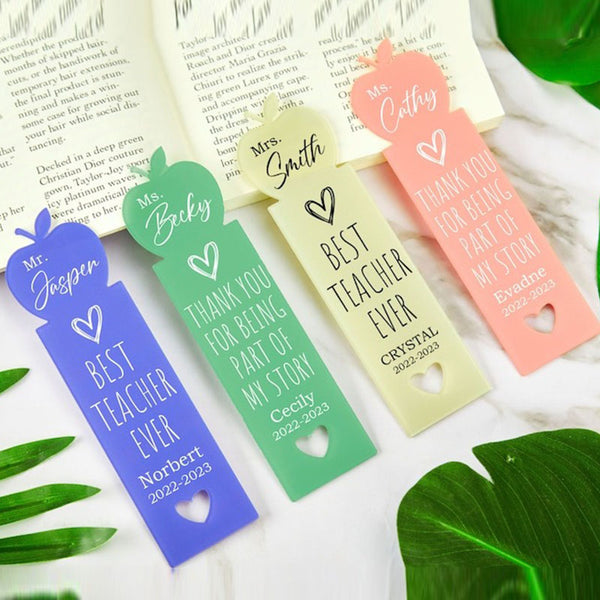 Teacher Gift, Gift for Teachers, Personalized Bookmark, Thank You Bookmark