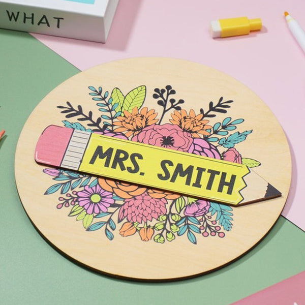 Personalized Teacher Doorplate, Back-To-School Gift