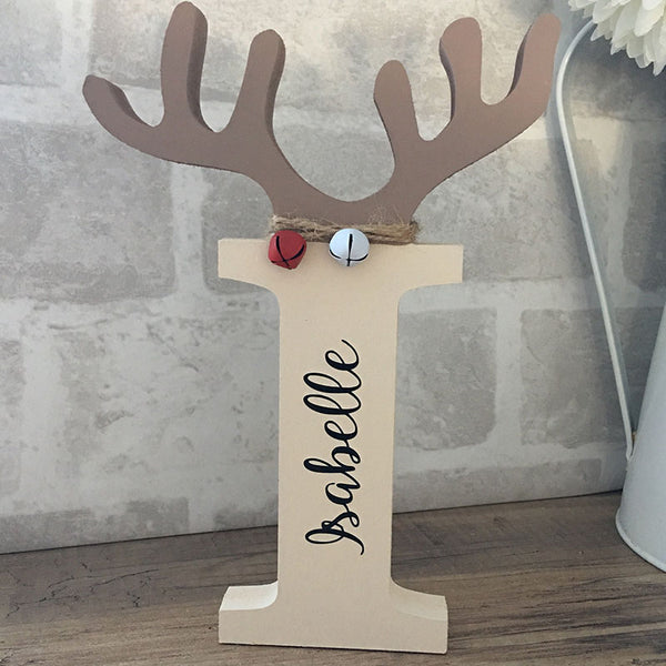 Reindeer letter, freestanding christmas letter, christmas decor, christmas decoration, personalised letter