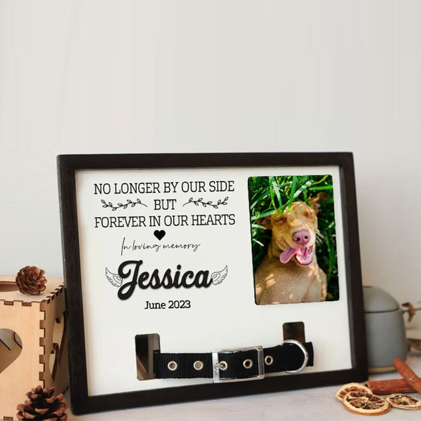 Pet Commemorative Gift, Personalized Commemorative Pet Collar Photo Holder Frame