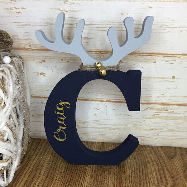 Reindeer letter, freestanding christmas letter, christmas decor, christmas decoration, personalised letter