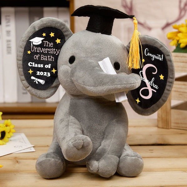 Personalized Graduation Gift Preschool graduation Class of 2024 Stuffed Animal Elephant