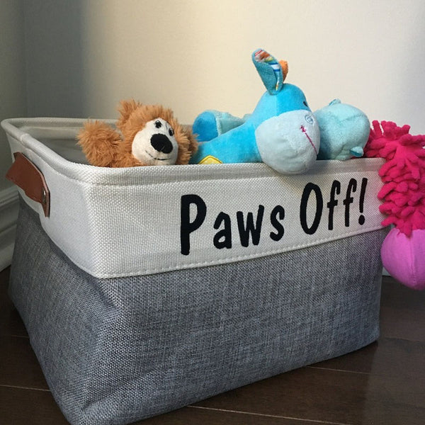 Cartoon Dog Toys Bin Storage, Dog Lovers Gift, Custom Dog Name