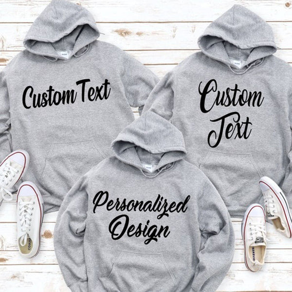 Personalized Unisex Hoodies, Custom Photos, Custom Text