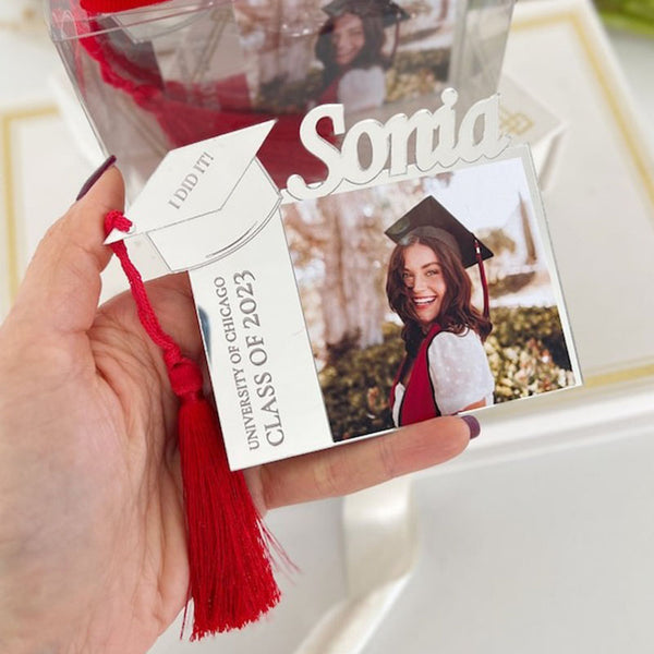 Custom Graduation Photo Magnet, Graduation Cap Fridge Magnet