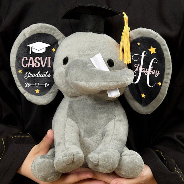 Personalized Graduation Gift Preschool graduation Class of 2024 Stuffed Animal Elephant