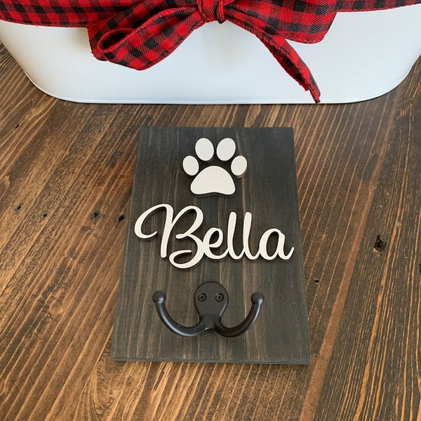 Personalized Pet Leash Holder, Custom Pet leash holder, Pet Sign, Dog Sign