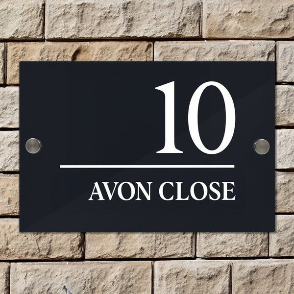 Modern House Number Sign