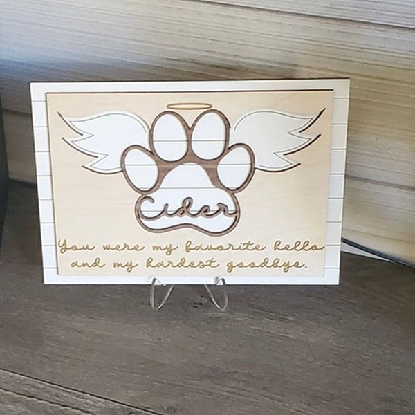 Pet Memorial Sign, Pet Memorial Gift, Pet Loss Gift, Personalized Cat Memorial