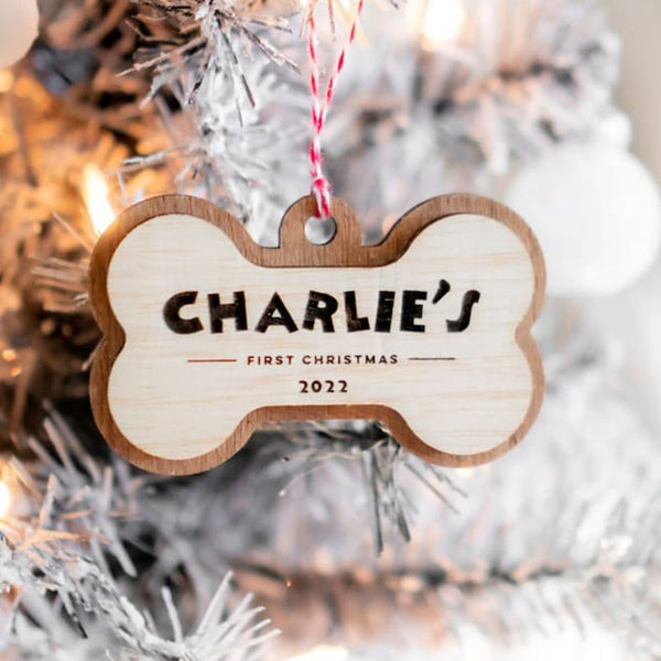 Dog Bone Ornament , Personalized, Christmas Ornament, Bone Ornament, Ornament