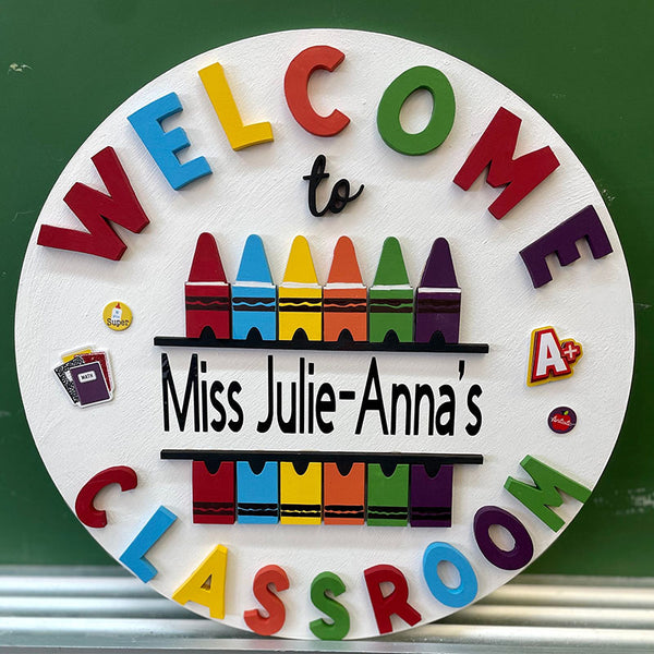 Teacher sign - Class sign - classroom decor - customized sign - Teacher Appreciation Gift