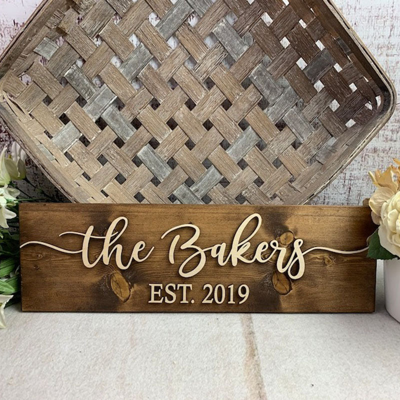 Wedding Gift  Family Name Sign  Bridal Shower Gift  Last Name Sign