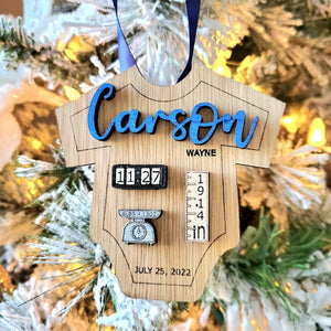 Baby's First Christmas Ornament 2022/2023 Customized Babies 1st Christmas, Personalized Baby Name