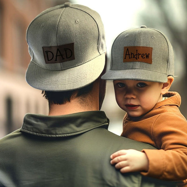 Custom Toddler Hat,Cursive Father And Son Hats Child Hat,Baby Hat