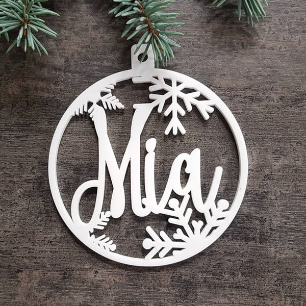 Custom CHRISTMAS tree baubles Christmas tree decor personalized ornament laser cut names