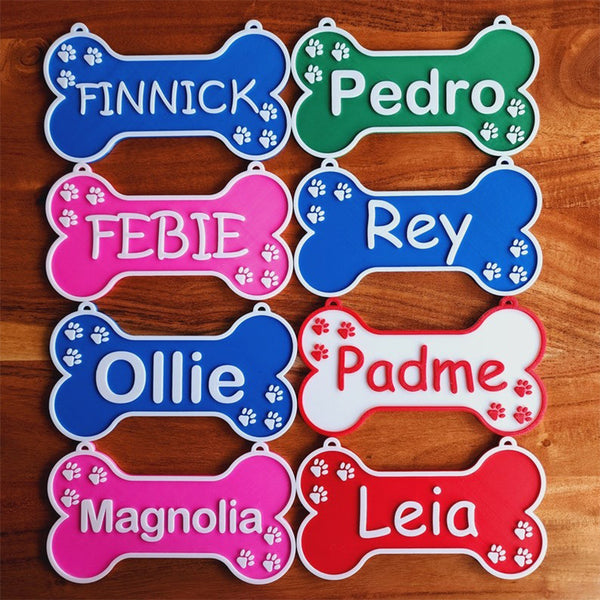 Customized Dog House Nameplates, Toy Box Signs