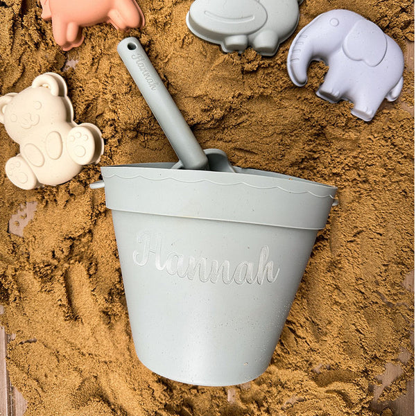 Personalized silicone summer children's beach suit, customized silicone beach bucket