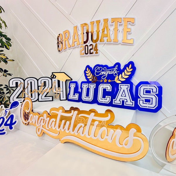 Graduation Name Sign, Graduation Party Backdrop Decoration,Class of 2024