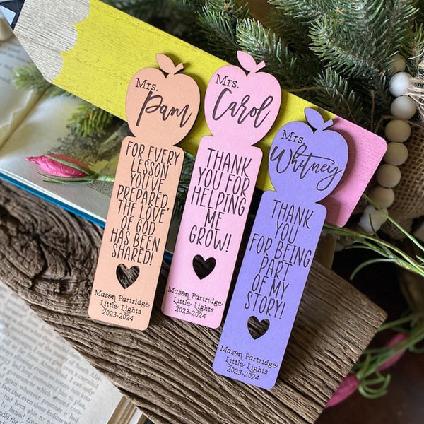 Teacher Bookmark, Teacher Appreciation Gift, Gift for Teacher, Personalized Bookmark