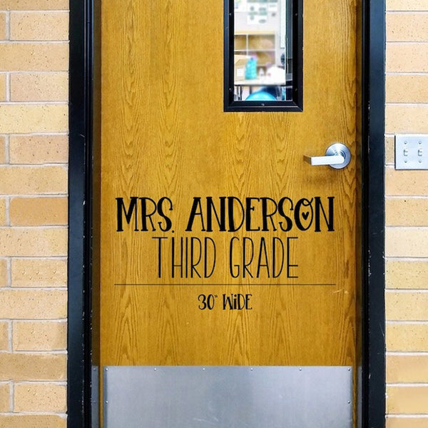 Teacher name, teacher desk decal, classroom decor