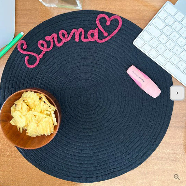 Customizable straw placemat