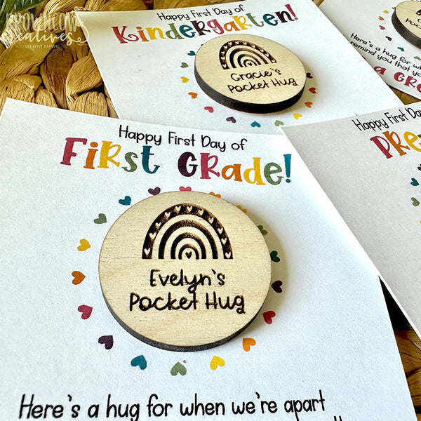 Pocket Hug Token, Back to School Pocket Token,1st Day of School Pocket Hug