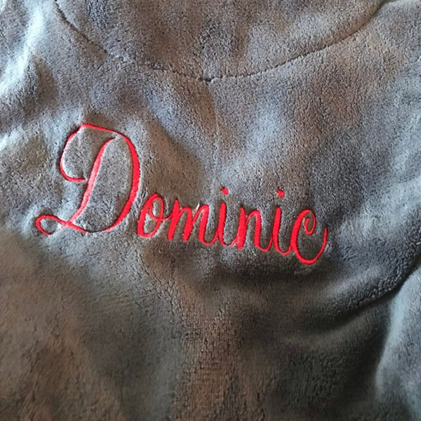 Personalized Robe Custom Birthday Gift for Him Her Custom Name Fleece Robe Gift