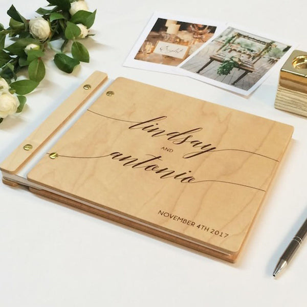 Wedding Guest Book, Wood Guest Book, Guest Book