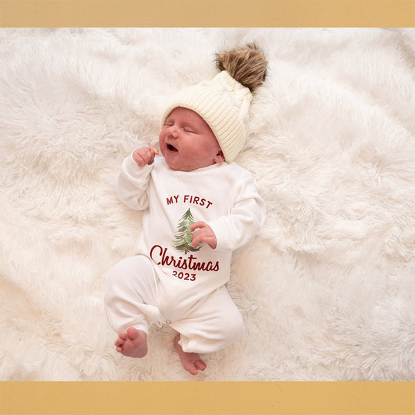 Personalized Baby 1st Christmas Romper