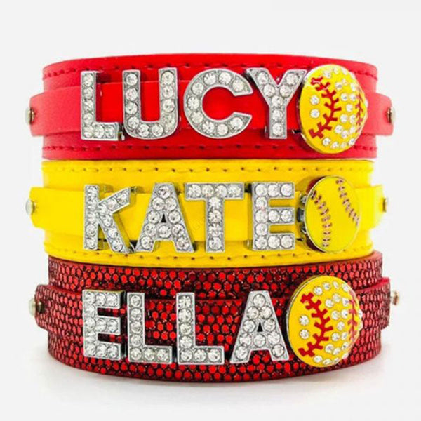 Personalized Football, Volleyball, Baseball, Football Bracelets