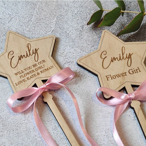 Proposal wand Personalized gift Wooden name puzzle