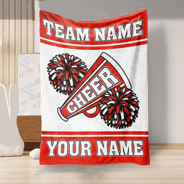 Personalized Cheerleading Blanket, Custom Name And Color Cheerleading Blanket