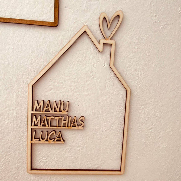 House with name, wooden house personalized,  wood personalized decorative wall housewarming gift